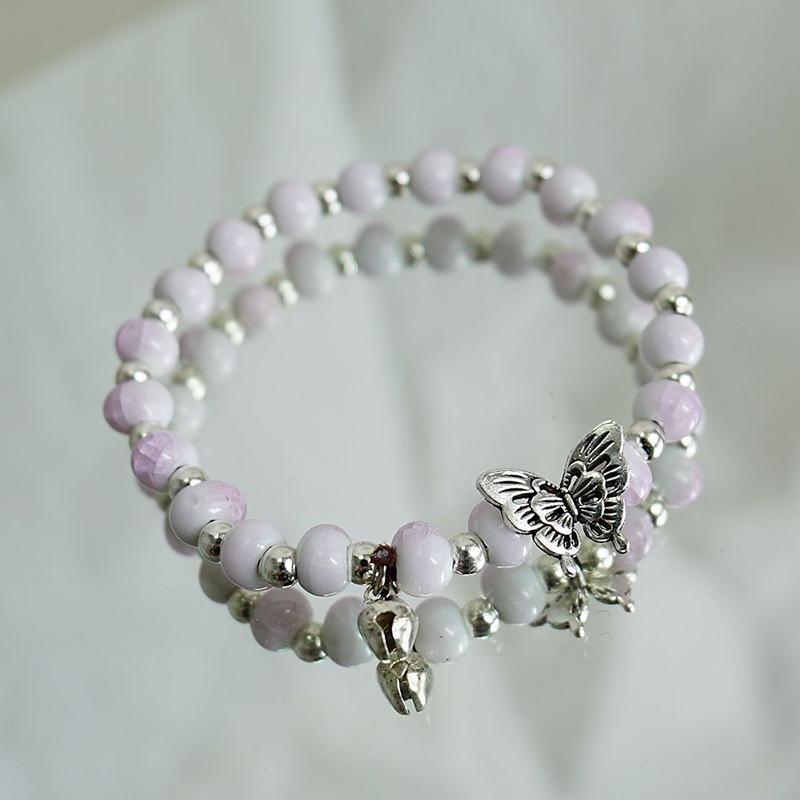 Vintage Multicolor Ceramic Beaded Bracelet For Women Girls Colorful Woven Butterfly Beaded Bracelet Jewelry Accessories Gifts