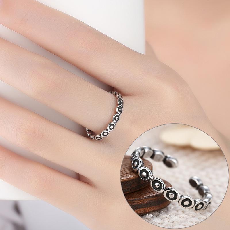 Korean Style S925 Silver Bow Ring with Irregular Pearl Design - Women's Fashion Open Index Finger Accessory