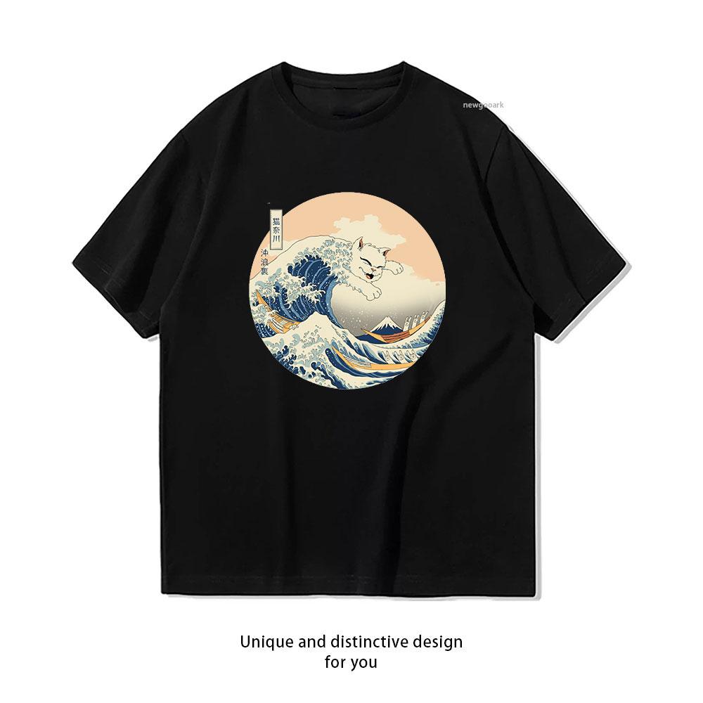 

Hail The Great Cat nagawa Classic TShirt Women Unisex Casual cotton printed t shirts outdoors Classic Oneck Adult tops 3XL