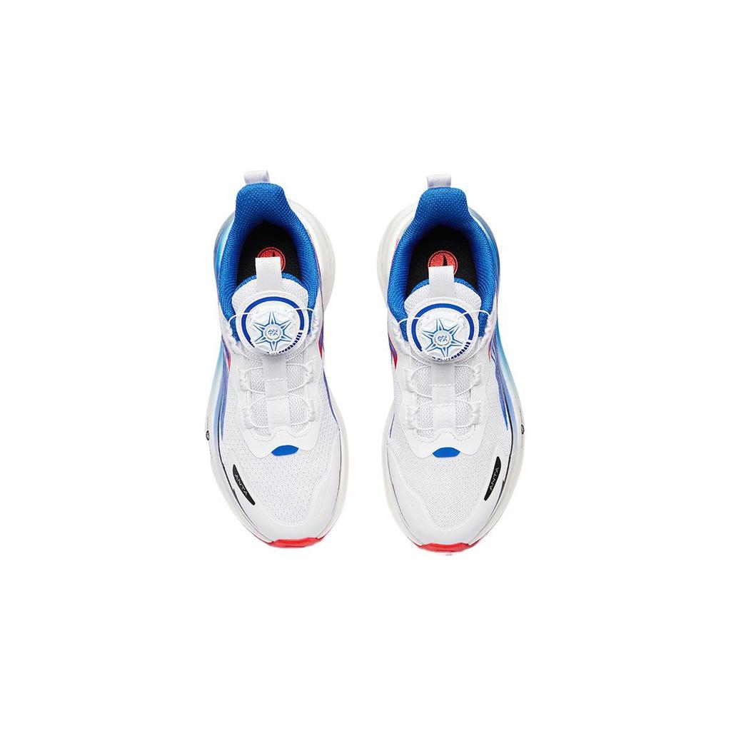 Anta Lightweight Comfortable Breathable Low-Top Running Shoes Kids Sneakers White Blue Red 312445517U-2