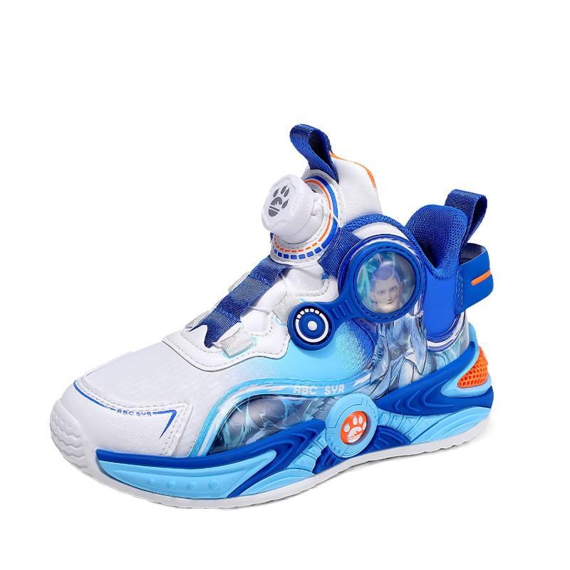 Nezha basketball shoes 2025 autumn new boys leather waterproof casual boys lightweight soft sole non-slip sports shoes