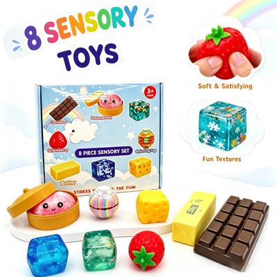 8-Piece Soft Box Series Toy Set, Soft Toy Assortment