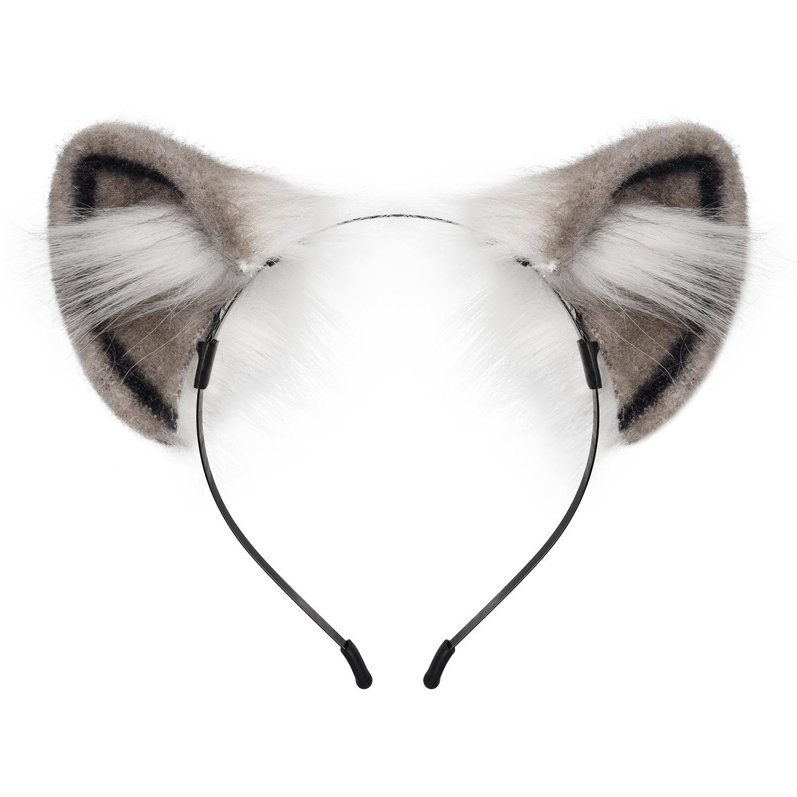 Plush Animal Ear Headband for Women - Cute Ear Hairband, Halloween Costume Accessory One Size