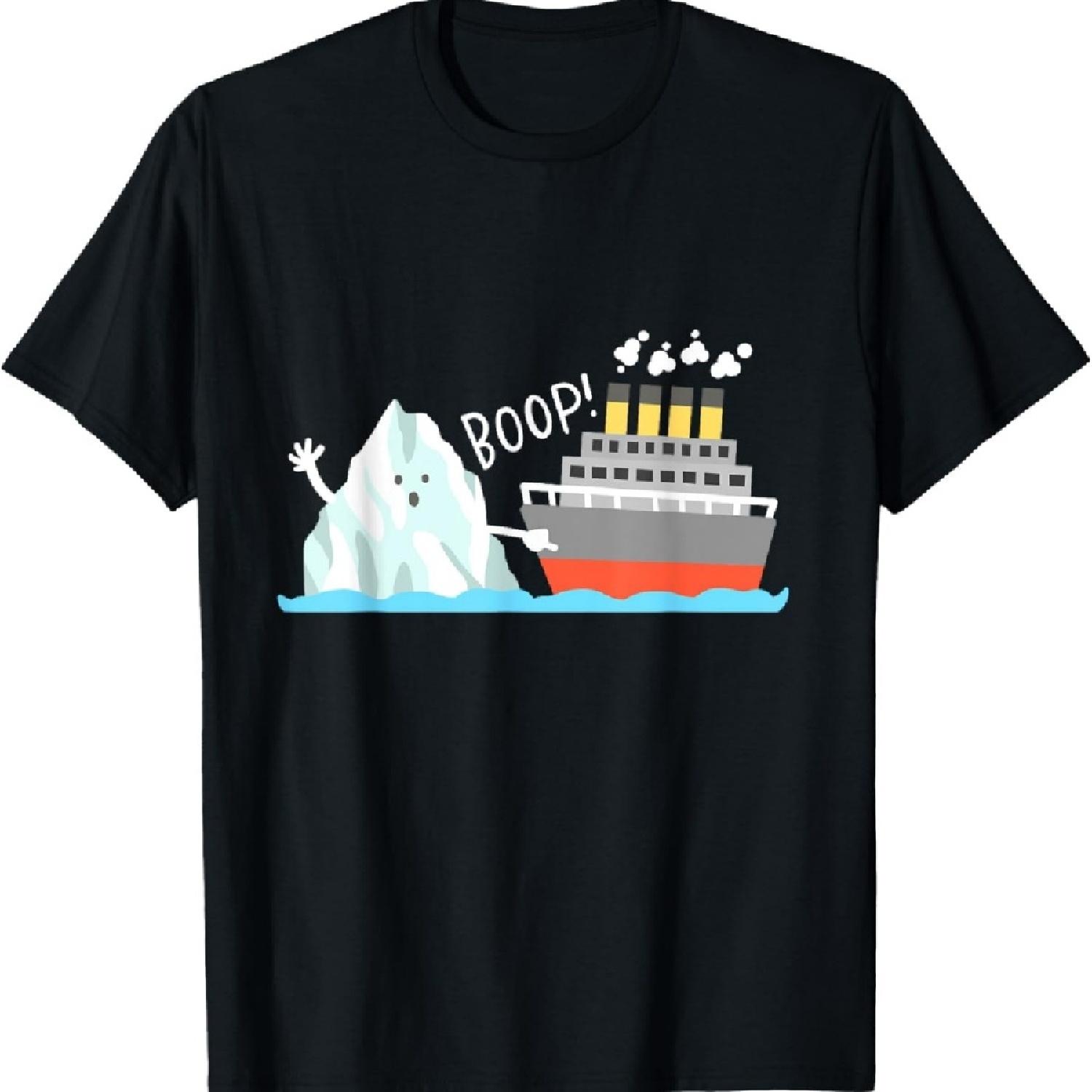 

Boop Funny Titanic and Iceberg Pun Joke Meme Boys Girls Kids T-Shirt_1 XXXXXL чорний