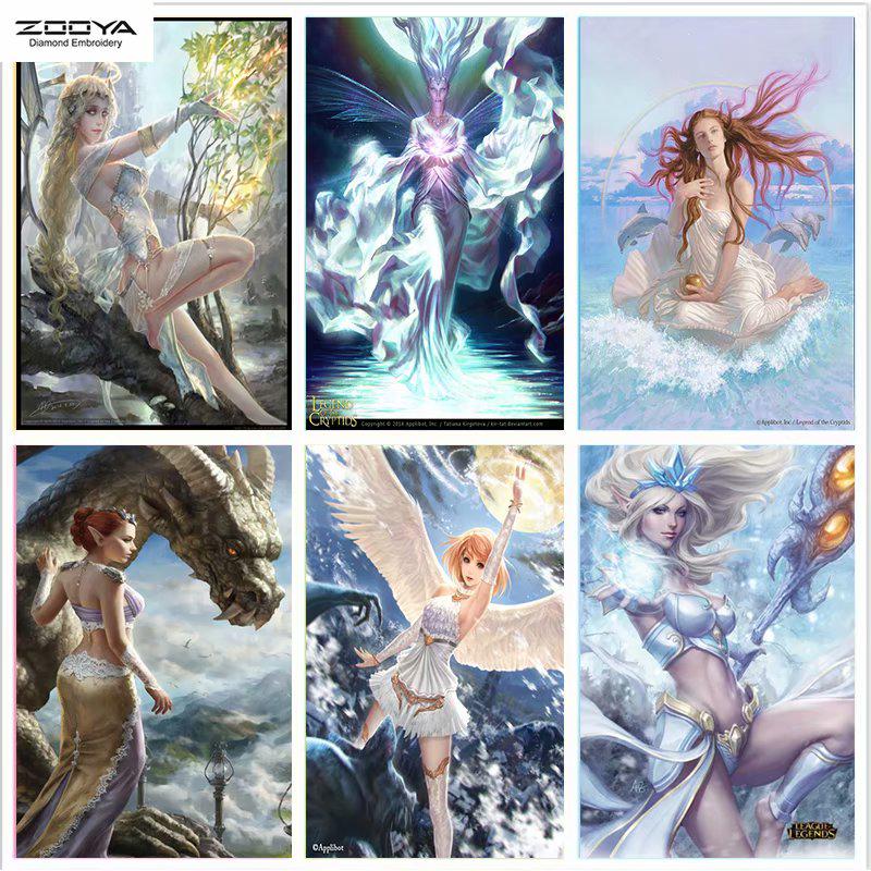 

ZOOYA DIY Полный дрель Алмазная картина Красота Вышивка Стежка Мозаика Домашний Декор Подарок