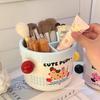 Storage Tube with Compartments: Makeup Organizer for Lipstick, Eyeshadow, Brushes & Desktop Pen Holder
