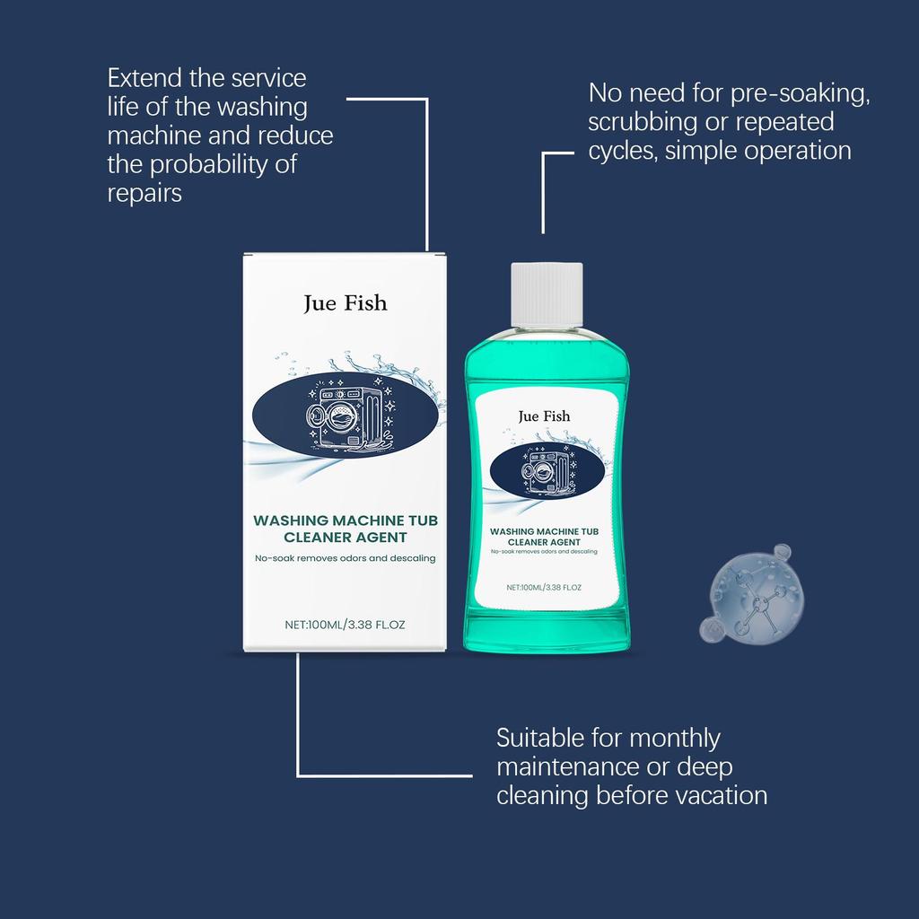 Washer cleaner Stain remover All models fit Odor elimination Freshness Low foaming formula protects the inner tube