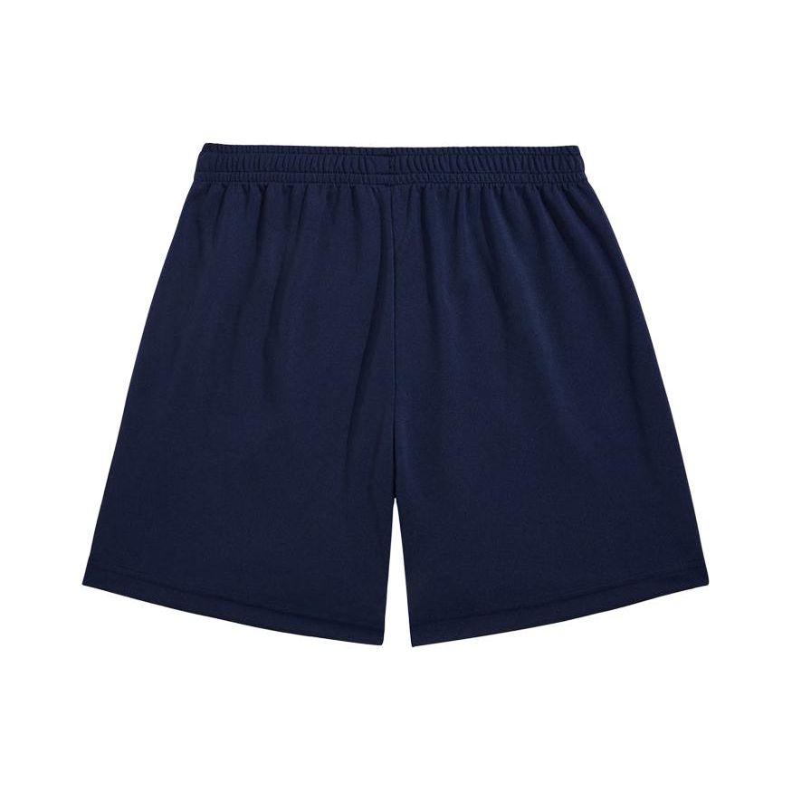Li Ning Badminton Series Solid Color Mid Waist Drawstring Straight Leg Sports Shorts Unisex Shorts Deep-Navy-Blue AAPU133-4