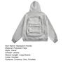 Ryggsekk-hettegenser for menn kvinner kreativ glidelåscardigan med ryggsekk lett reise hettegenser avslappet unisex hettegenser genser