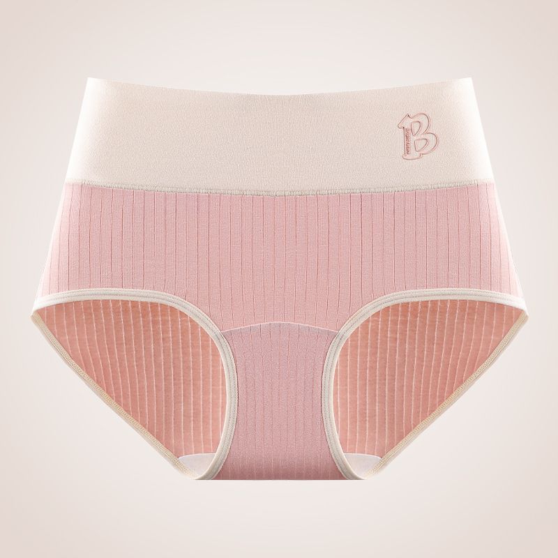 Girls Spring and Autumn Pure Cotton High Waist Belly Comfortable Full Hip Briefs M