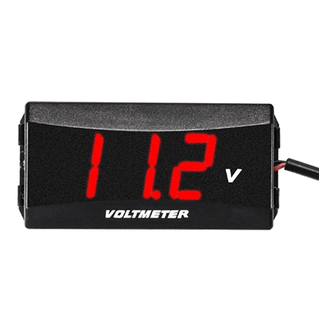 Digitales Voltmeter, Auto-Monitor, Wasserdichtes Messgerät LED-Anzeige Voltmeter - Praktisch