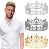 European and American Fashionable Alloy Crystal Crown Men's Birthday Party Ball Men's Crown Headwear Crown