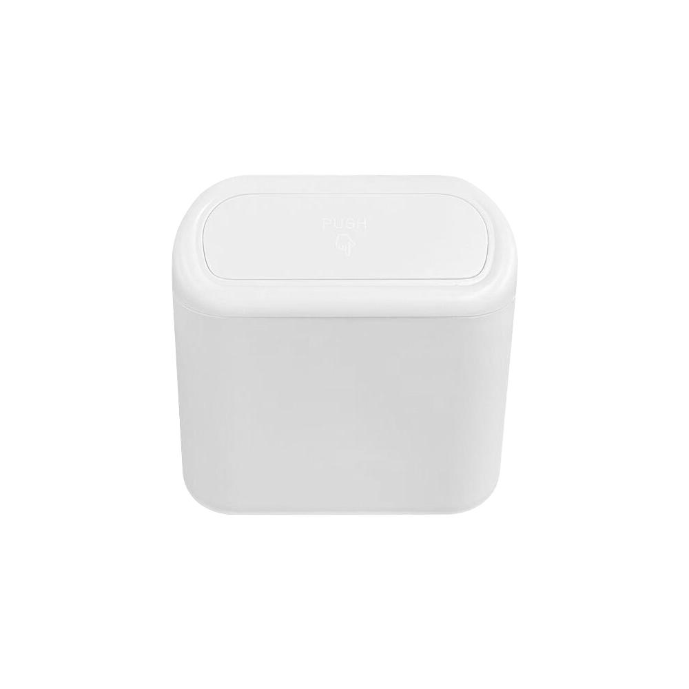 Car Mini Hanging Trash Bin Vehicle Garbage Organizer Dust Case Storage Box Pressing Type ABS Trash Can Auto Interior