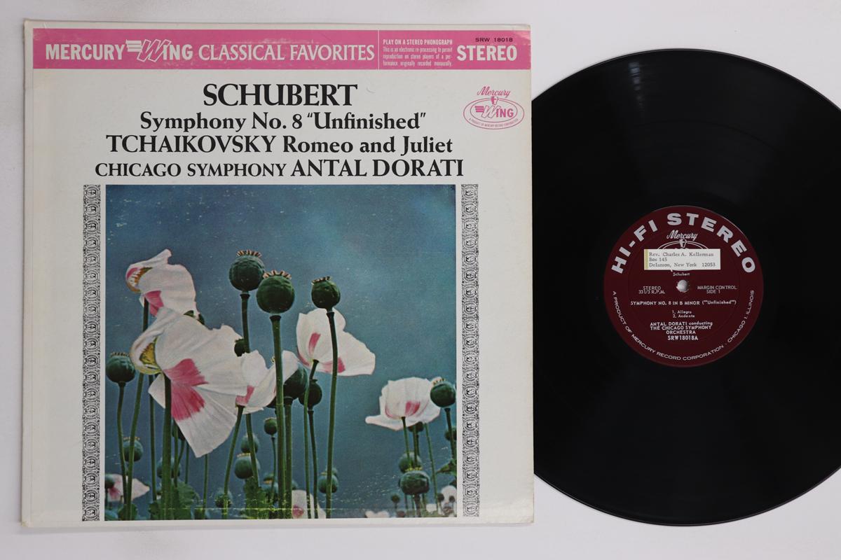 

LP Record ANTAL DORATI, CHICAGO SYMPHONY ORCH - Schubert Symphony No8 Unfinished / SRW18018 MERCURY 1963 US Classical Used