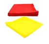 TreegoArt Yellow and Red Premium Plain Cotton Puja Chowki Posture Fabric for Pooja Mandir and Temple - Pack of 2