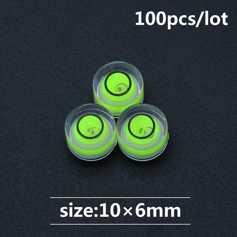 

100 штук/партия 10 * 6 мм акриловый горизонтальный шарик микроуровень пузырьковый уровень камера геологический компас аксессуары