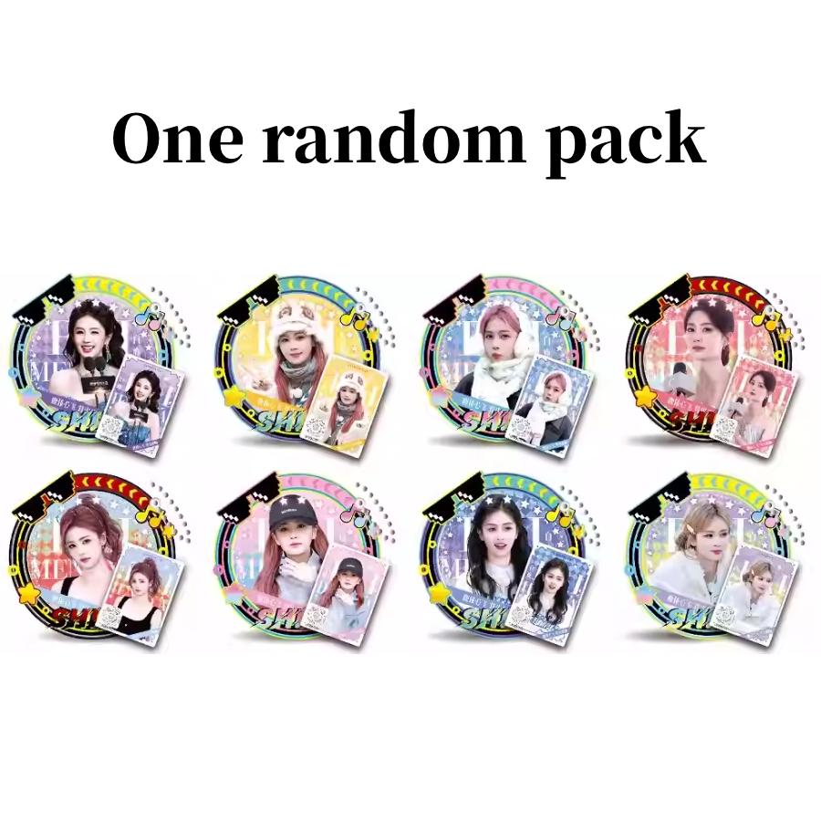 Бай Лу 75 мм AR Интерактивная жестяная значок, Блестящий лазерный коллекционный значок, Фан-мерч со звездой дорамы, Слепой бокс One random pack *1ea