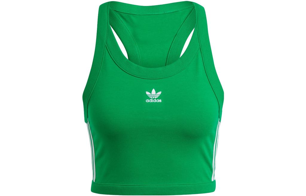 Women's adidas originals Adicolor Classics 3-Stripes Short Tank Top Green