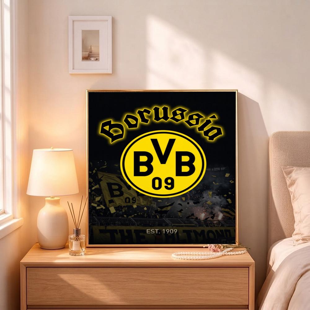 Bvb Soccer Team Stadium Theme Diamond Painting Round Diamond Mosaic Rhinestones Diamond Embroidery Craft Kit Wall Decor Without Frame