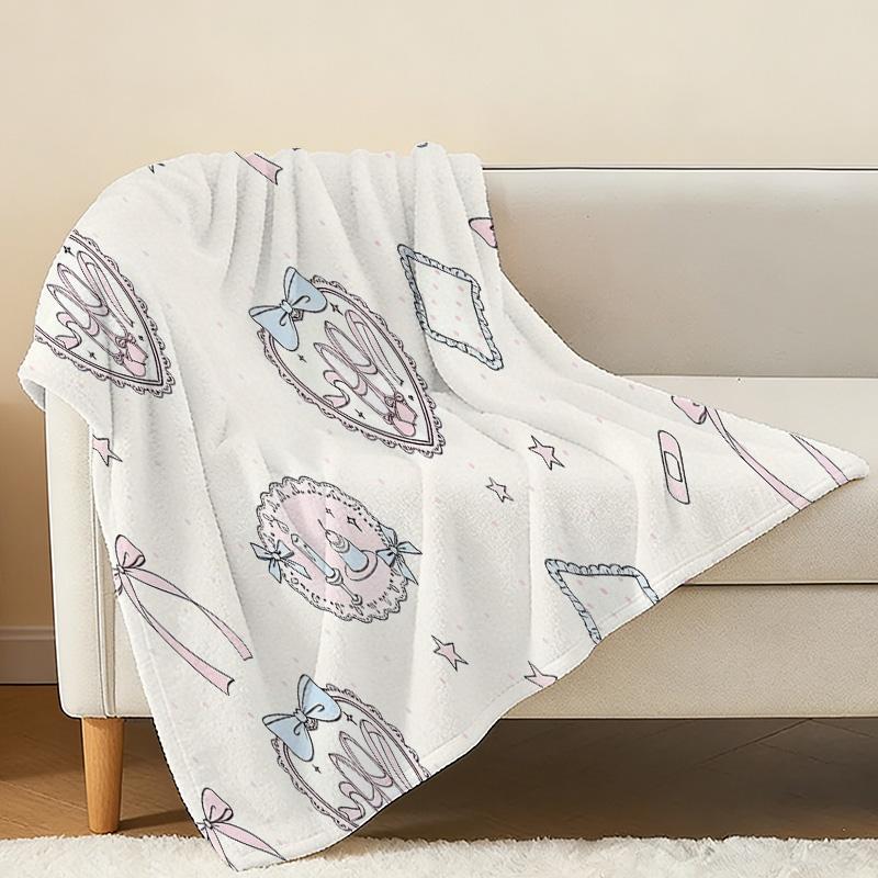 Lightweight Flannel Throw Blanket: Soft, Warm & Cozy Home Leisure Blanket for Halloween & Christmas, Thin Comfortable Fleece for Daily Use