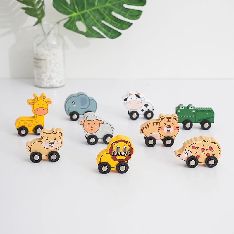 Leku Wooden Train Accessories: Cute Animal, Car, Ship, Spaceship - Compatible with Thomas the Train