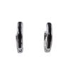 Korean Version Niche Simple One Two Wear Geometric Round Stud Earrings, Versatile Black Line Fashion Commuter Trend Earrings