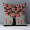 Colorful Plants Life Trees Printed Cushion For Couch Seat Back Cushions Home Decorative Pillows 45X45Cm