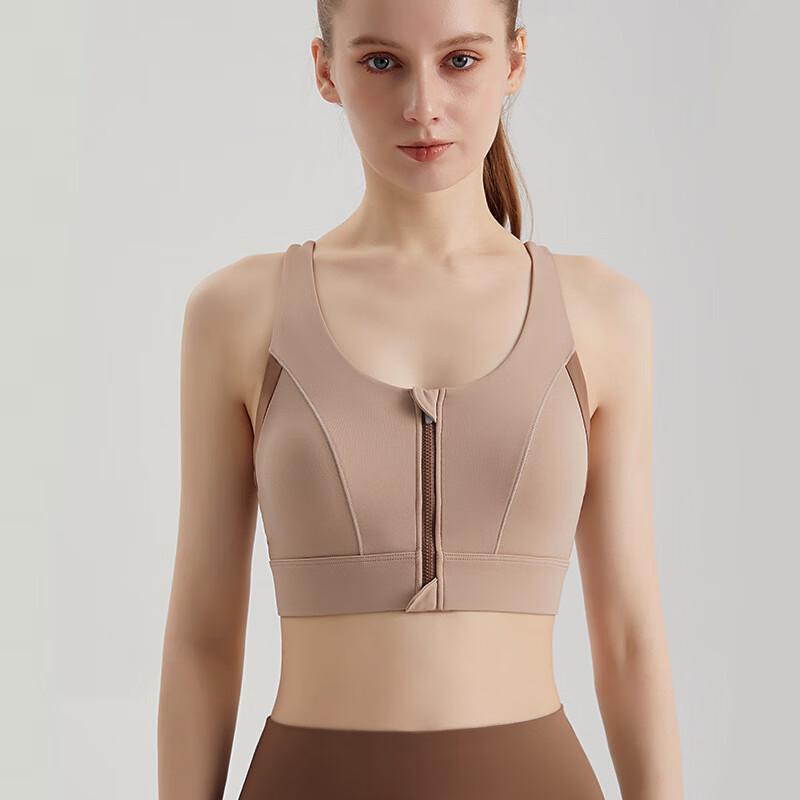 

Milin Women s Front-Zip High-Support Sports Bra S