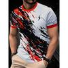 Men's | Quick Drying Short Sleeved | Dynamic Line Splicing | Round Neck Summer Casual Top
