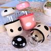 200Ml Portable Glass Stainless Steel Filter Leakproof High Temperature Resistant Mushroom Head Cover Bottle With Tea Strainer