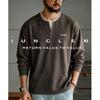 Iunclexi Мужская свободная текстурированная толстовка в стиле Old Money