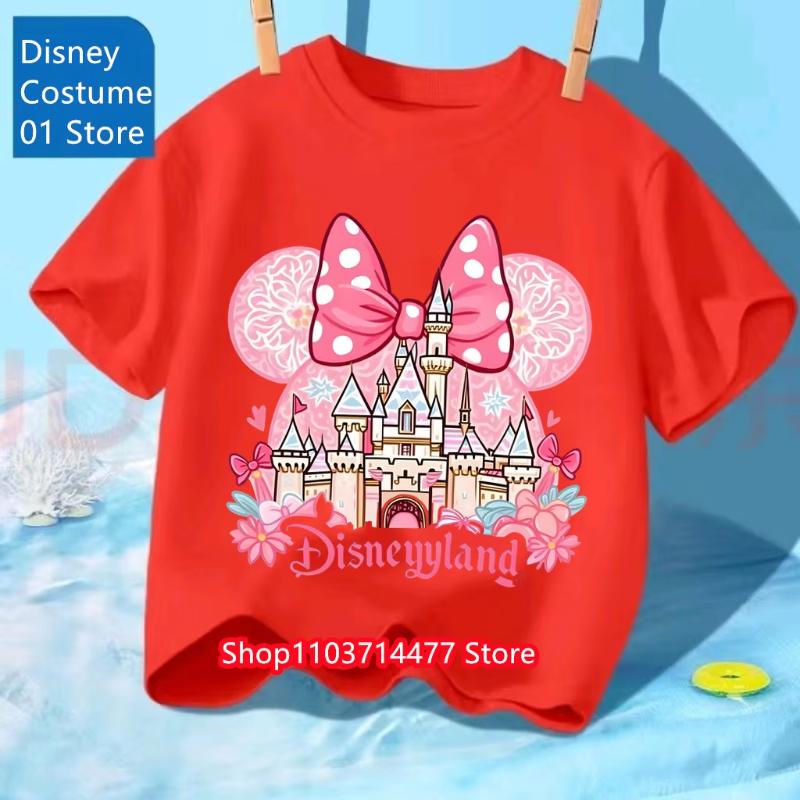 2025 Mouse Castle Tshirt Fresh Summer Tshirts for Boys and Girls Unisex Women Oversize Cotton Tops