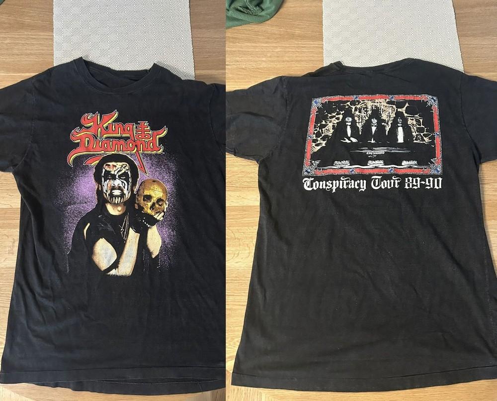 Ny King Diamond konspirationsturné 80-tal Gåva till fans Unisex Alla storlekar T-shirt 5M61 Unisex T-shirt