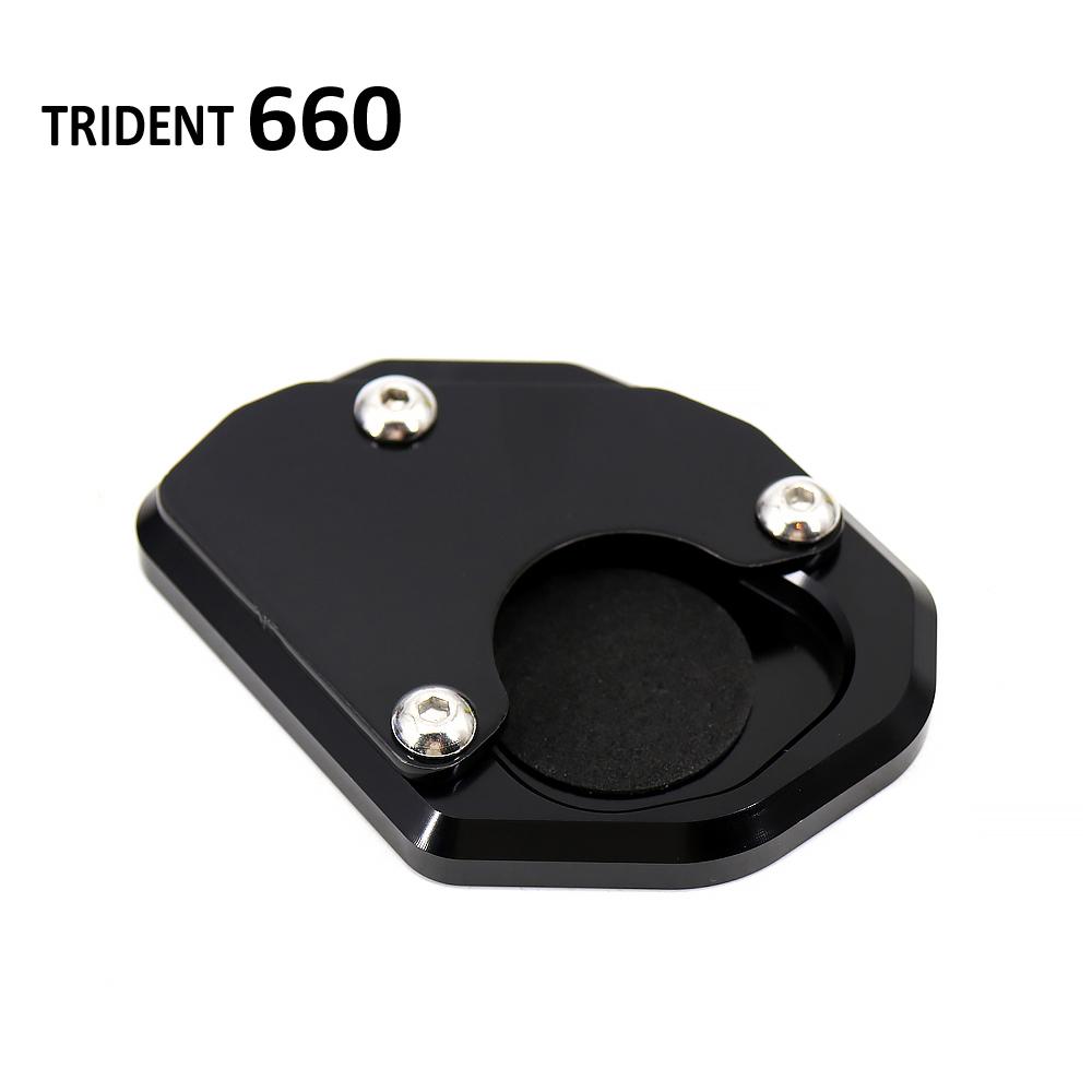 2021 For Trident 660 Motorcycle Accessories Kickstand Enlargement Side Stand Extension Plate Pad