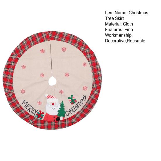 120cm Beautiful Christmas Tree Prop Skirt Soft Anti-fade Festival