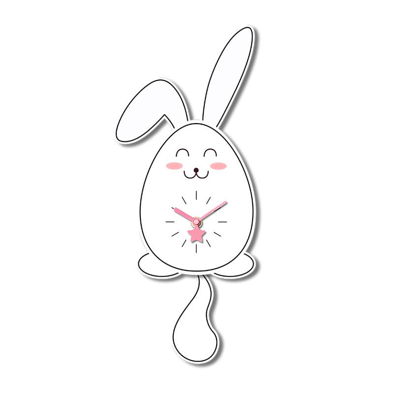 Acrylic Swing Clock Wall Clock Children's Cartoon Creative Fashion Clock Simple Home Silent Quartz Hour Clock