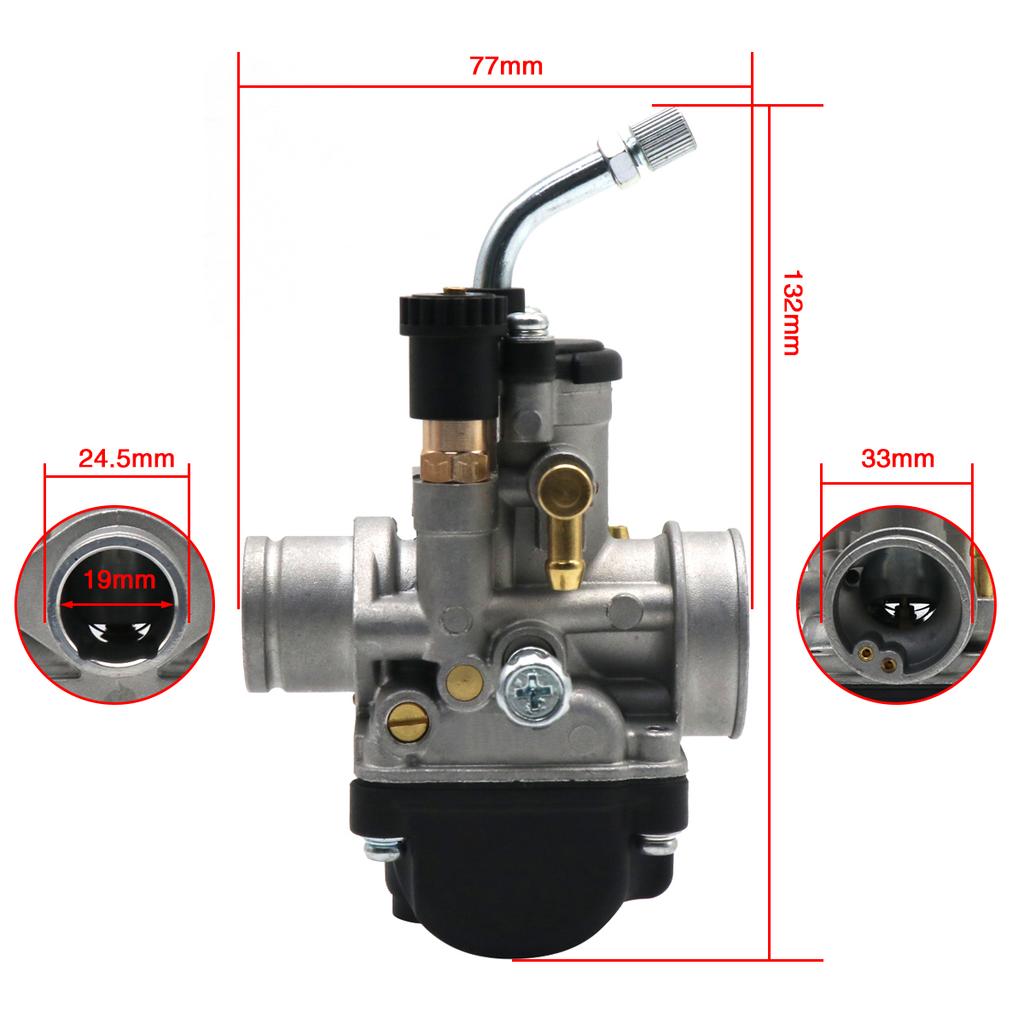 Alconstar 19mm Dellorto PHBG 19 Bs 2-stroke left hand Dirt Pit Bike Motorcycle Carburetor Carb for Yamaha DT50E Aprilia RS