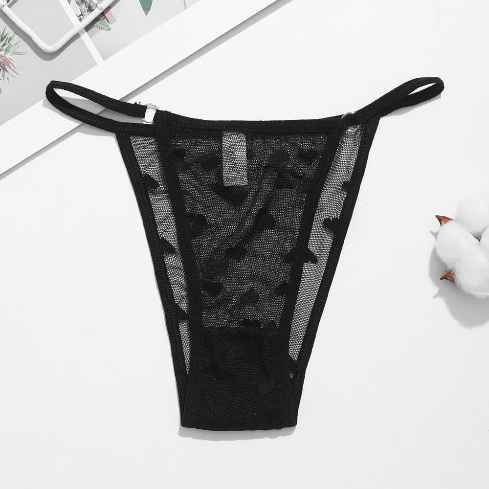 Sexy Lace Thong Women Low Waist Panties Transparent G String Thongs T-Back Underwear Female Solid Intimates Lingerie