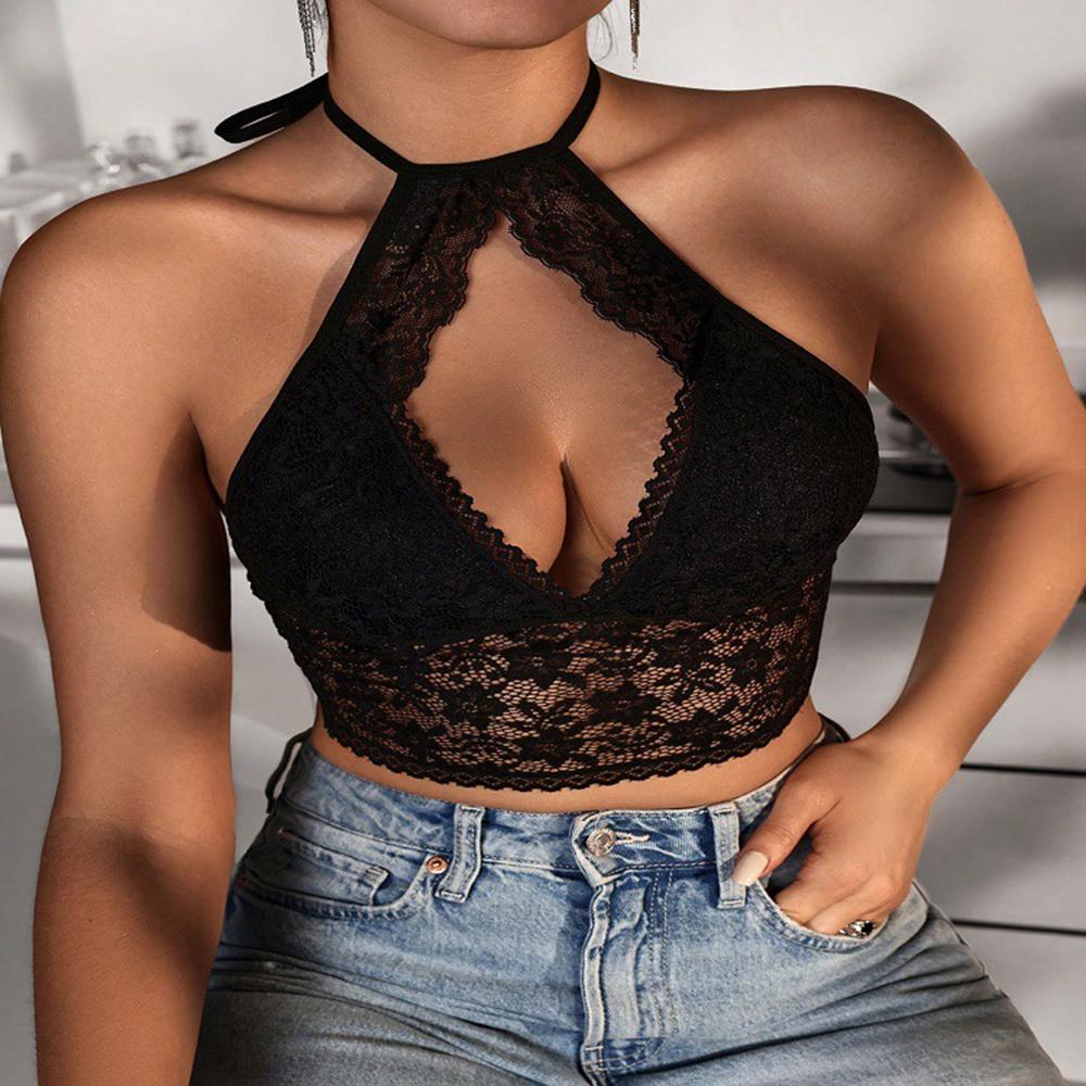 Stretch Fit Sexy Lace Lingerie Deep V Lingerie Moderate Elasticity