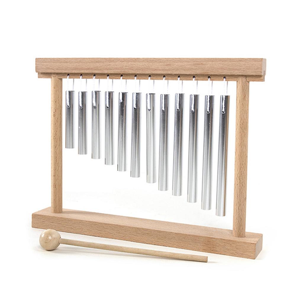 Musical Wooden Wind Chime 12 Pitch Developmental Toy For Toddler Auditory Sensitivity Training Learning Instrument Toy
