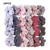 24pcs Women S Shiny Hair Scrunchies Elastic Tie For Girls Elastic Hair Band Women Girl For Women