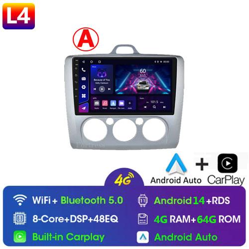Carplay 4G 2din Android 13 Car Radio for Ford Focus Exi AT 2004-2011 Auto Multimedia Video Player Autoradio Audio Navigation GPS