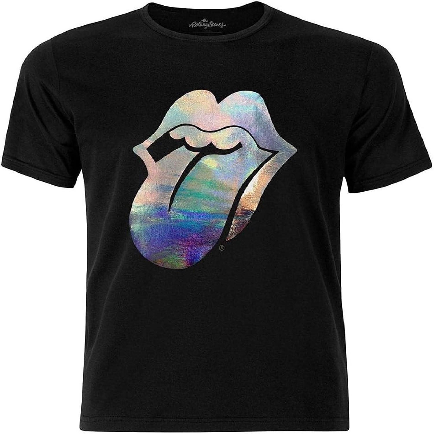 

Rolling Stones The T Shirt Holo Foil Tongue Band Logo New Official Mens Black Size M XXXXXL чорний