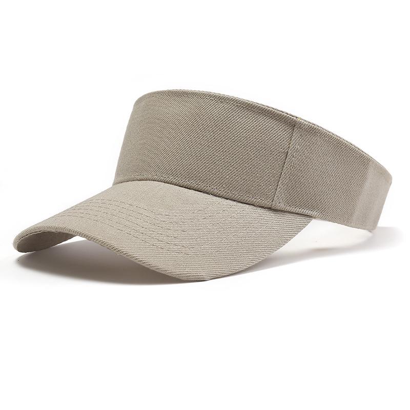European & American Solid Color Summer Visor Cap - Sun Protection Baseball Sports Hat.