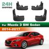 4PCS Car Mud Flaps Splash Guards Mudguards Car Mud Flaps Compatible with Mazda 3 BM Sedan 2014 2015 2016 2017