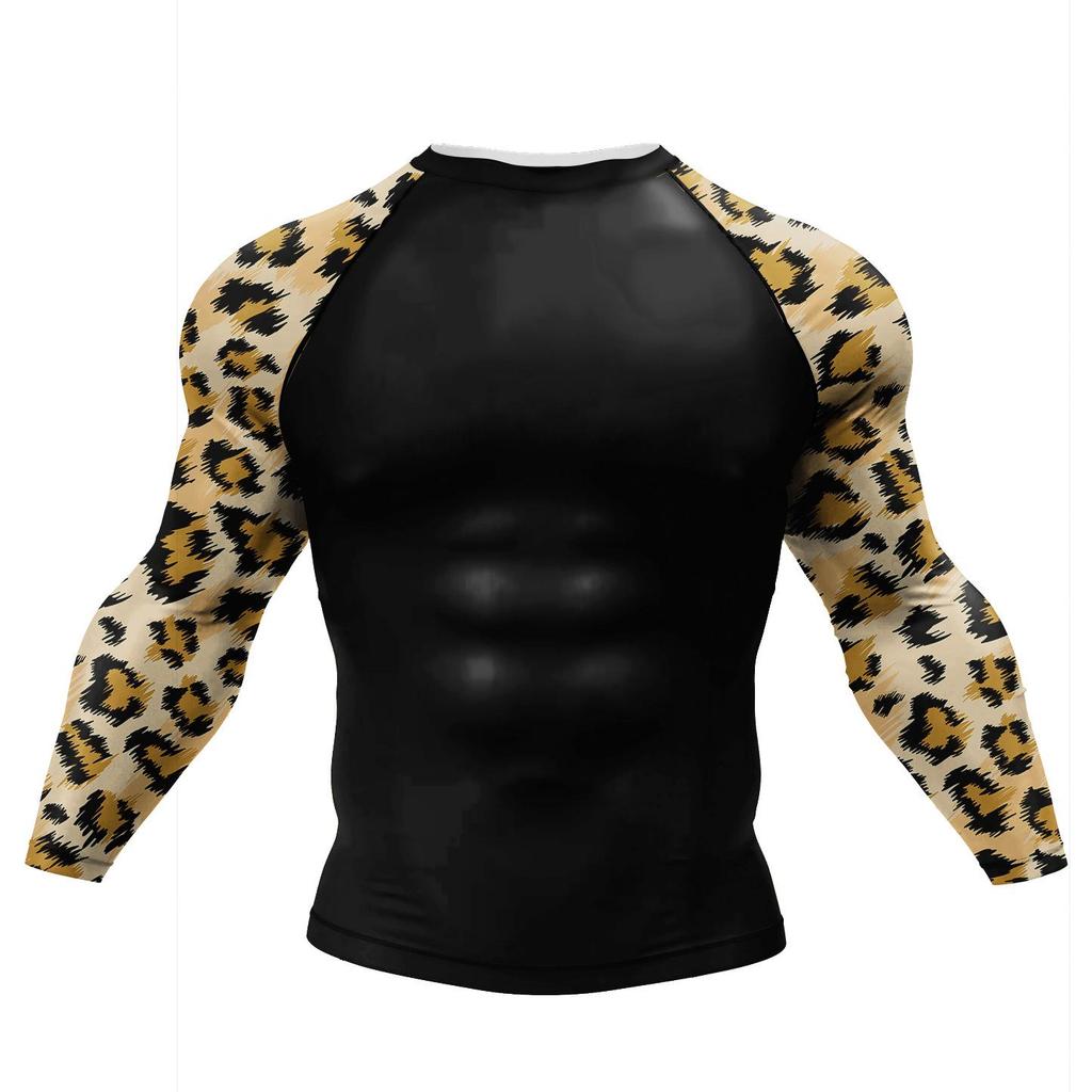 Digital Print Quick-Dry Long Sleeve Training Top - Autumn/Winter Running Tee