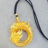 Gold Dragon and Phoenix Zodiac Necklace - Unisex Pendant for Year of the Dragon