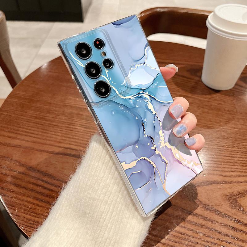Sandstone Marble Pattern Phone Case For Samsung Galaxy S26 S25 S24 S23 Ultra S22 Plus S24 S21 FE S25 Edge Clear TPU Soft Cover