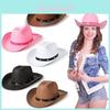 Klassieke Western Cowboyhoed Met Klinknagels Leer En Brede Rand Voor Mannen En Vrouwen