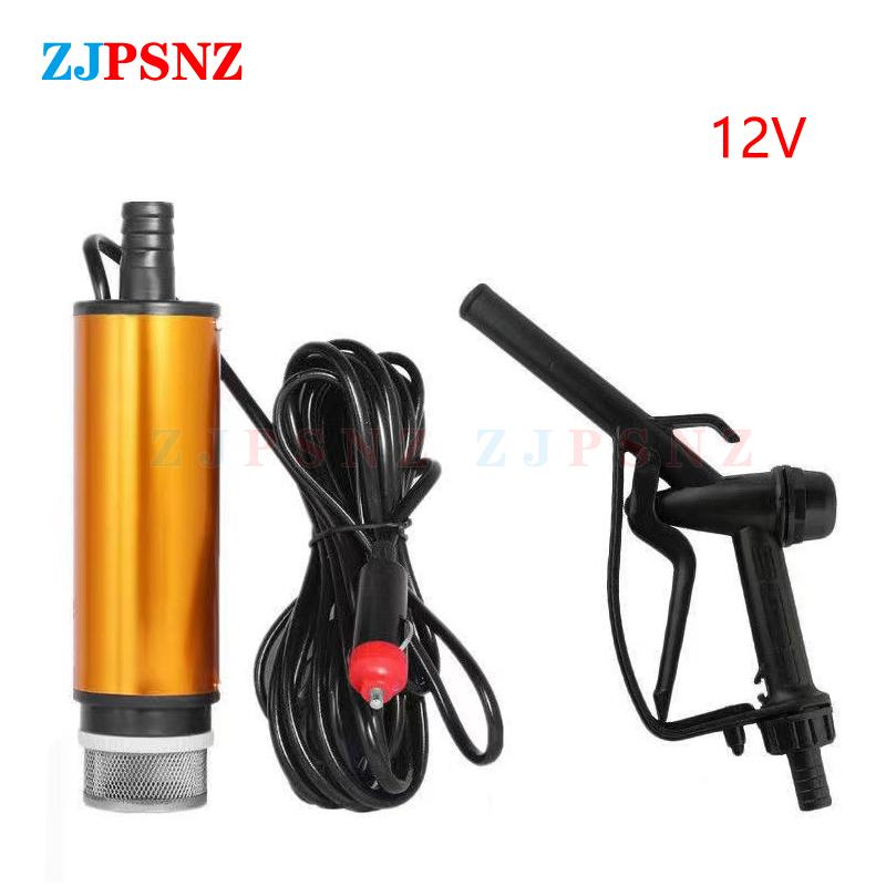 DC12V 24V Diesel Water Oil Car Camping Fishing Submersible Transfer Pump Kits Car Pumping Diesel Oil Pump Cigarette Lighter